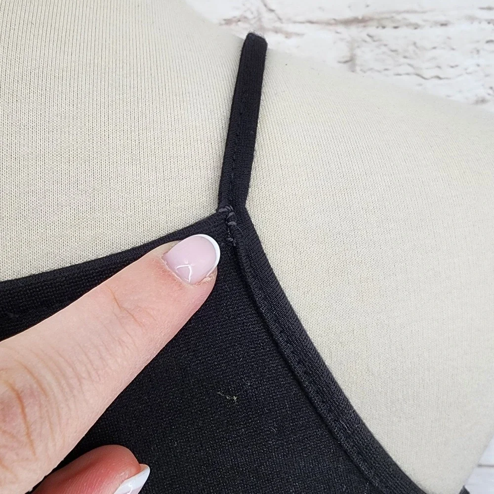 Brandy Melville Ballet Dress Black Preppy Mini Clean Girly Spaghetti OS Small - Picture 5 of 9